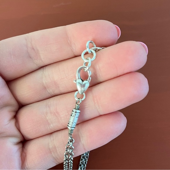 Brighton Lucia Round Silver Plated Medallion Necklace Turquoise Enamel Flowers - Picture 5 of 10